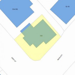 118 West St, Newton MA 02458-1327 plot plan