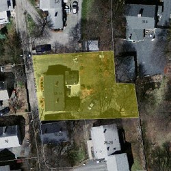 12 Elliot Pl, Newton MA  02464-1303 aerial view