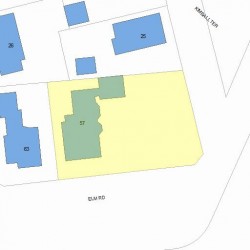 57 Elm Rd, Newton MA 02460-2144 plot plan