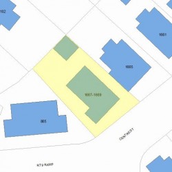 1667 Centre St, Newton MA 02461-1521 plot plan