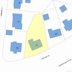 295 Commonwealth Ave, Newton MA  02459 plot plan