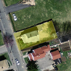 38 Oak Ave, Newton MA  02465-1815 aerial view