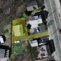 925 Walnut St, Newton MA  02461-1133 aerial view