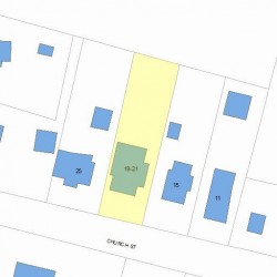 21 Church St, Newton MA 02458-2015 plot plan