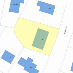 46 Bunker Ln, Newton MA  02465-1727 plot plan