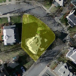27 Hollis St, Newton MA  02458-2009 aerial view