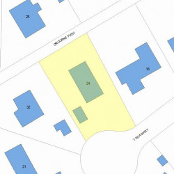 24 Orourke Path, Newton MA 02459-3523 plot plan