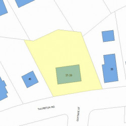 39 Thurston Rd, Newton MA 02464-1242 plot plan