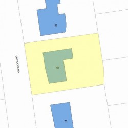64 Greylock Rd, Newton MA 02465-2704 plot plan