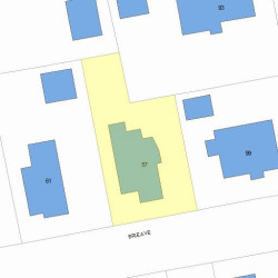 57 Erie Ave, Newton MA 02461-1515 plot plan