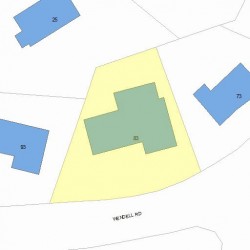 83 Wendell Rd, Newton MA 02459-2946 plot plan