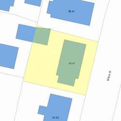 47 Noble St, Newton MA  02465-1015 plot plan