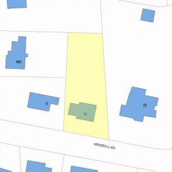 14 Kirkstall Rd, Newton MA 02460-2218 plot plan