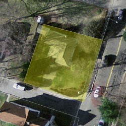 437 Parker St, Newton MA  02459-2604 aerial view