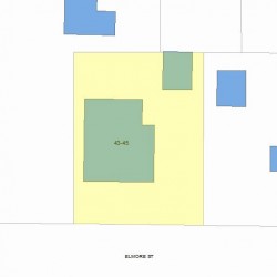 43 Elmore St, Newton MA  02459-1118 plot plan