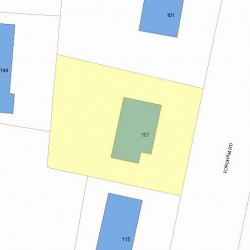 107 Fordham Rd, Newton MA  02465-1208 plot plan