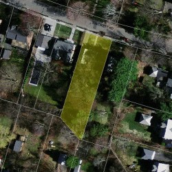 22 Brackett Rd, Newton MA  02458-2612 aerial view
