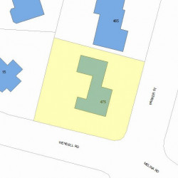 475 Parker St, Newton MA  02459-2652 plot plan