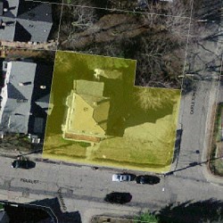 61 Pearl St, Newton MA 02458-1609 aerial view