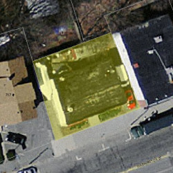 709 Washington St, Newton MA 02458-1260 aerial view