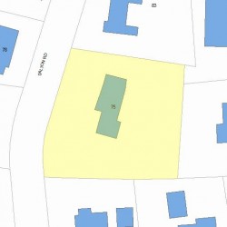 75 Dalton Rd, Newton MA  02459-1936 plot plan