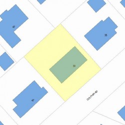 39 Dolphin Rd, Newton MA  02459-1304 plot plan