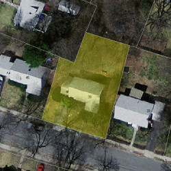 39 Barbara Rd, Newton MA  02465-1123 aerial view