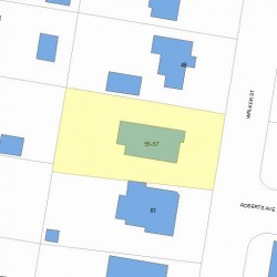 55 Walker St, Newton MA 02460-1519 plot plan