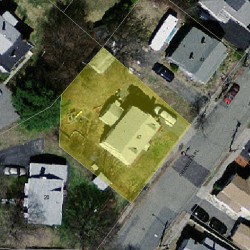 47 Chandler Pl, Newton MA 02464-1426 aerial view