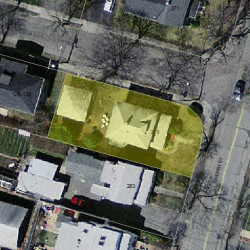279 Cherry St, Newton MA  02465-1640 aerial view