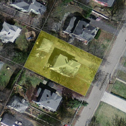 43 Evergreen Ave, Newton MA 02466-1702 aerial view