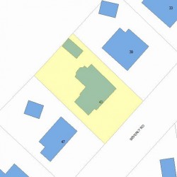43 Beverly Rd, Newton MA 02461-1112 plot plan