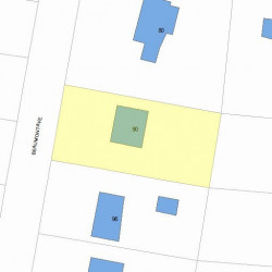 90 Beaumont Ave, Newton MA  02460-2330 plot plan