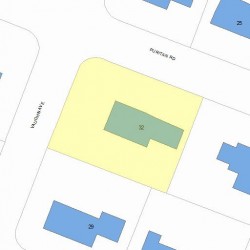 32 Puritan Rd, Newton MA 02461-1022 plot plan