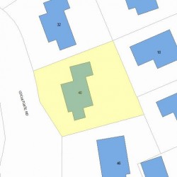 40 Cochituate Rd, Newton MA 02461-1404 plot plan