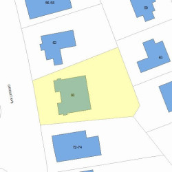 66 Circuit Ave, Newton MA  02461-1603 plot plan