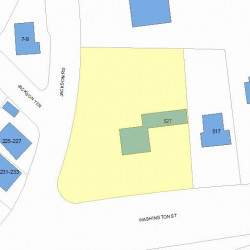 527 Washington St, Newton MA 02458-1433 plot plan