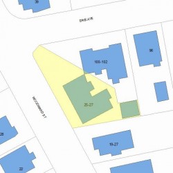 25 Woodward St, Newton MA 02461-1511 plot plan