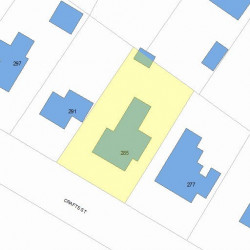 285 Crafts St, Newton MA 02460-1201 plot plan