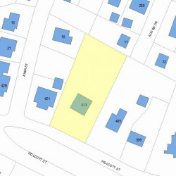 413 Wolcott St, Newton MA 02466-1513 plot plan