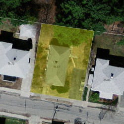 79 Warwick Rd, Newton MA  02465-1723 aerial view