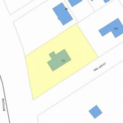 131 Wallace St, Newton MA  02461-1924 plot plan