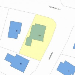 118 Hunnewell Ave, Newton MA 02458-2246 plot plan
