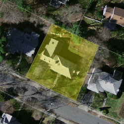 35 Littlefield Rd, Newton MA  02459-3009 aerial view