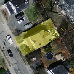 72 Kensington St, Newton MA  02460-1312 aerial view