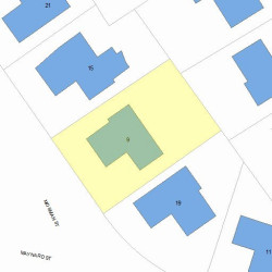 9 Mosman St, Newton MA  02465-1303 plot plan