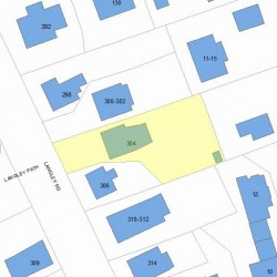 304 Langley Rd, Newton MA 02459-2351 plot plan