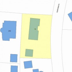 19 Burnham Rd, Newton MA 02465-2927 plot plan