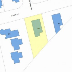 496 Auburn St, Newton MA  02466-1725 plot plan