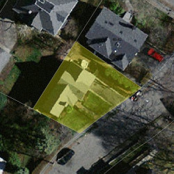 49 Marlboro St, Newton MA  02458-2442 aerial view